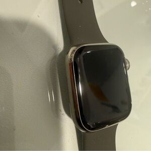 Apple Smartwatch  series 7 with stainless steel case and gray band